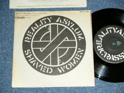 Photo1: CRASS - REALITY ASYLUM / 1981 JAPAN ORIGINAL Used 7" Single POSTER TYPE JACKET