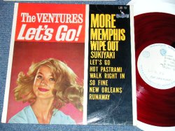 Photo1: THE VENTURES -  LET'S GO ( 10" LP )( Ex++/MINT-)   / 1962? JAPAN ORIGINAL "WHITE LABEL PROMO" RED WAX/Vinyl  used  10"LP  