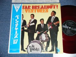 Photo1: THE VENTURES ベンチャーズ　ヴェンチャーズ - ベンチャーズ '67 : GUITAR BREAKOUT  ( MINT-/MINT )  / 1967 JAPAN ORIGINAL "RED WAX Vinyl" used  LP  With OBI オビ付