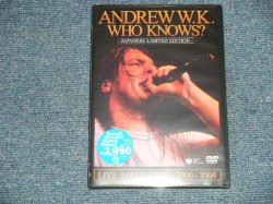 Photo1: ANDREW W.K.アンドリューW.K. - ANDREW W.K. WHO KNOWS? LIVE IN CONCERT : 200-2004 Japanese Limited EditionアンドリューW.K.知るか!-ジャパニーズ・リミテッド・エディション(MINT-/MINT) / 2007 JAPAN "BRAND NEW SEALED" DVD