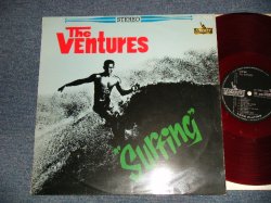 Photo1: THE VENTURES ベンチャーズ -  SURFING サーフィン・ヴェンチャーズ (Ex++/Ex++) / 1964 JAPAN ORIGINAL "1800Yen Mrak"  "RED WAX Vinyl" used LP