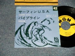 Photo1: CALVIN COOL & The SURF-KNOBS カルヴィン・クールとサーフ・ノッブズ - A) SURFIN' U.S.A.サーフィン・U.S.A.  B) パイプライン PIPELINE (MINT-, Ex+/MINT-) / 1964 JAPAN ORIGINAL Used 7" Single 
