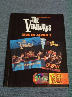 Photo1: THE VENTURES - LEAD GUITAR SCORE  LIVE IN JAPAN 2  : LIVE IN JAPAN 1990  With CD  / 1998 JAPAN  Used BOOK + CD 