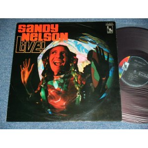 Photo: SANDY NELSON with JERRY GERRY McGEE of The VENTURES- LIVE! /  1960s  JAPAN RED WAX VINYL LP 