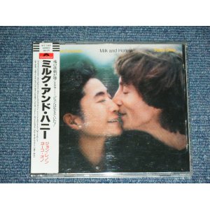 Photo: JOHN LENNON & YOKO ONO -  MILK AND HONEY  / 1980's JAPAN ORIGINAL "1st Press GERMAN CD+JAPAN LINER&OBI"  Used CD With Soft Vinyl OBI 