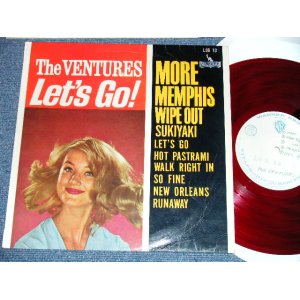 Photo: THE VENTURES -  LET'S GO ( 10" LP )( Ex++/MINT-)   / 1962? JAPAN ORIGINAL "WHITE LABEL PROMO" RED WAX/Vinyl  used  10"LP  