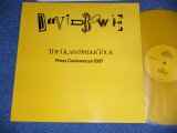 Photo: DAVID BOWIE -THE GLASS SPIDER TOUR PRESS CONFERENCE'S 1987 ( Ex+++/MINT-)  / UK EMGLAND  COLLECTORS ( BOOT ) "YELLOW WAX Vinyl" Used LP