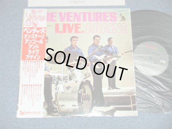 Photo1: THE VENTURES - ON STAGE ENCORE & LIVE AGAIN ( 2in 1 LP ) ( MINT-/MINT- A-3~6:Ex+) / 1978 JAPAN REISSUE used LP With OBI   