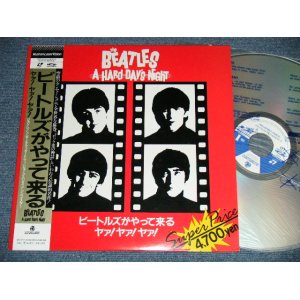 Photo: The BEATLES -  A HARD DAYS NIGHT (MINT-/MINT Disc:Ex+)  / JAPAN   Used  LASER DISC  with OBI 