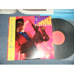 Photo: PAQUITO D'RIVERA パキート - EXPLOSION サマー・エクスプロージョン : with PIN-UP ( MINT-/MINT- ) /  1986 JAPAN ORIGINAL "PROMO" Used LP with OBI
