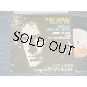 Photo: John Barry & His Orchestra - John Barry Plays His Great Movie Hits (Ex+++/MINT-) / JAPAN ORIGINAL Used 7" 33 rpm EP 