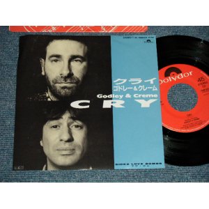 Photo:  GODLEY & CREME ゴドレー＆クレーム - A) CRY クライ  B) LOVE BOMBS ラブ・ボム (MINT-/MINT) / 1985 JAPAN ORIGINAL Used 7" Single