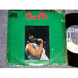 Photo: ARETHA FRANKLIN  アレサ・フランクリン  - A) THE WEIGHT ウェイト  B) TRACKS OF MY TEARS (VG/Ex++ Looks:MINT- EDSP) / 1969 JAPAN ORIGINAL "WHITE LABEL PROMO" Used 7"45 Single with PICTURE SLEEVE 