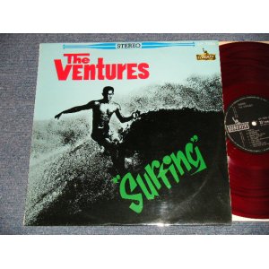 Photo: THE VENTURES ベンチャーズ -  SURFING サーフィン・ヴェンチャーズ (MINT-/MINT- Looks:MINT-) / 1964 JAPAN ORIGINAL "1750Yen Seal"  "RED WAX Vinyl" used LP