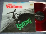 Photo: THE VENTURES ベンチャーズ -  SURFING サーフィン・ヴェンチャーズ (Ex+/Ex+ Looks:Ex+) / 1964 JAPAN ORIGINAL "1800Yen Mrak"  "RED WAX Vinyl" used LP