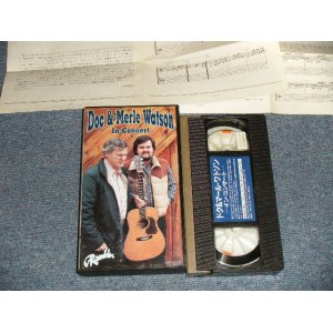 Photo: DOC & MERLEWATSON ドク＆マール・ワトソン - IN CONCERTイン・コンサート (Ex+++/MINT) / 1992 JAPAN ORIGINAL Used VHS VIDEO 