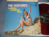 Photo: THE VENTURES ベンチャーズ -  GOLDEN ORIGINAL HITS 太陽の街 (Ex/VG+++, Ex A-6,7:VG++) / 1967 JAPAN ORIGINAL "2000 Yen Mark"  "RED WAX" used LP 