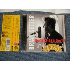 Photo: BRIAN SETZER ブライアン・セッツァー( of STRAY CATS ストレイ・キャッツ )  -ROCKABILLY RIOT VOLME ONES (Ex++/MINT) / 2005 JAPAN Used CD With OBI