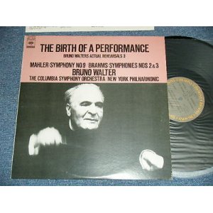 Photo: BRUNO WALTER New York Philharmonic-Symphony Orchestra ブルーノ・ワルター指揮 ニューヨーク・フィルハーモニー管弦樂団  - THE BIRTH OF A PERFORMANCE : ACTUAL REHEARSALS 3 BRAHMS MAHLER SYMPHONY NO.9 / BRAHMS : SYMPHONIES NOS.2&3 (Ex++/MINT-)  /  JAPAN ORIGINAL "PROMO ONLY"  Used  LP