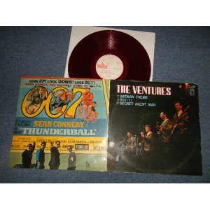 Photo: THE VENTURES ベンチャーズ　ヴェンチャーズ - BATMAN THEME バットマン (Ex+/MINT-, Ex++ Looks:Ex)  / 1966 JAPAN ORIGINAL "WHITE LABEL PROMO" "RED WAX/VINYL" used LP 