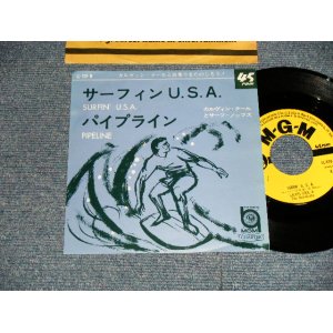 Photo: CALVIN COOL & The SURF-KNOBS カルヴィン・クールとサーフ・ノッブズ - A) SURFIN' U.S.A.サーフィン・U.S.A.  B) パイプライン PIPELINE (MINT-, Ex+/MINT-) / 1964 JAPAN ORIGINAL Used 7" Single 