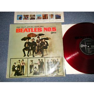 Photo: THE BEATLES ザ・ビートルズ - ビートルズ No.5!  THE BEATLES No.5! (¥1,700 Mark) (Ex+++/MINT-) / 1966 Version JAPAN REISSUE "RED WAX 赤盤" Used LP 