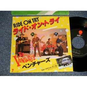 Photo: THE VENTURES ベンチャーズ  - A)RIDE ON TRY ライド・オン・トライ  B)WALK, DON'T RUN '64 (MINT-/MINT) / 1982 JAPAN ORIGINAL "¥700Yen Mark".. Used 7" Single 