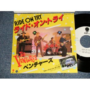 Photo: THE VENTURES ベンチャーズ  - A)RIDE ON TRY ライド・オン・トライ  B)WALK, DON'T RUN '64 (MINT-/MINT- BB) / 1982 JAPAN ORIGINAL "PROMO / PRICE Mark Cut".. Used 7" Single