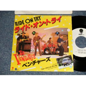 Photo: THE VENTURES ベンチャーズ  - A)RIDE ON TRY ライド・オン・トライ  B)WALK, DON'T RUN '64 (MINT-/MINT- BB) / 1982 JAPAN ORIGINAL "PROMO / PRICE Mark Cut".. Used 7" Single
