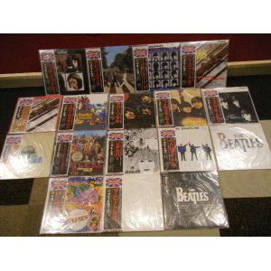 Photo: THE BEATLES ザ・ビートルズ - 17 TITLES Set(NOTHING "BLUE"  (PLEASE+WITH+A HARD+FOR SALE+HELP+REVOLVER+RUBBER+SGT+WHITE+YELLOW+ABBEY+LET+NOLLYWOOD+OLDIES+20GREATEST+RED) (NEW) / 1992 Version + 14993 Version JAPAN "BRAND NEW" LP with OBI 