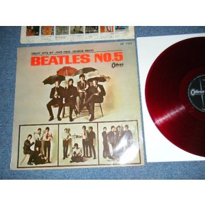 Photo: THE BEATLES ザ・ビートルズ - ビートルズ No.5! THE BEATLES No.5! (¥1,500 Mark) (NO INSERTS) (Ex+++/MINT-) / 1964 JAPAN ORIGINAL "RED WAX 赤盤" Used LP