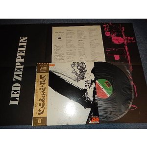 Photo: LED ZEPPELIN - I (1st Album) with POSTER) (Ex/MINT) / 1976 Version JAPAN REISSUE "3rd Press on W-P ¥2,500 Marc" Used LP With OBI & POSTER 
