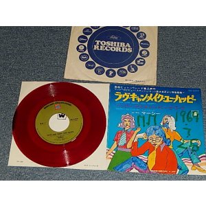 Photo: MERCY マーシー - A)LOVE CAN MAKE YOU HAPPY   B)HAPPY AS CAN BE "LA LA LA" (VG++/Ex+++ WOFC）/ 1969 JAPAN ORIGINAL "RED WAX Vinyl" Used 7"Single 
