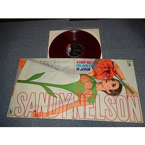 Photo: SANDY NELSON サンディ・ネルソン - GOLDEN POPS IN JAPAN  (Ex+++/MINT-) /  1969 JAPAN ORIGINAL "RED WAX 赤盤 " LP 