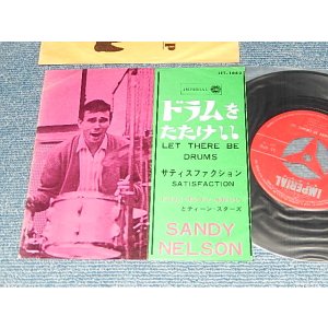 Photo: SANDY NELSON サンディ・ネルソン - LET THERE BE DRUM  ドラムをたたけ！　B) SATISFACTION  (Ex+/Ex++) / 1966 JAPAN ORIGINAL  Used 7" SINGLE