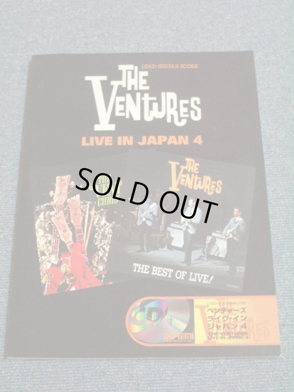 Photo1: THE VENTURES - LEAD GUITAR SCORE  LIVE IN JAPAN 4 : THE BEST OF LIVE   With CD  /  2000 JAPAN  Used BOOK + CD 