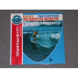 Photo: THE VENTURES - THE BEST OF SURFIN'  NEW DELUXE SERIES  / 1968? JAPAN ORIGINAL used  LP With OBI 