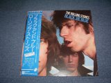 Photo: THE ROLLING STONES - BLACK AND BLUE / 1976 JAPAN ORIGINAL Used  LP With OBI With BACK ORDER SHEET on OBI'S BACK 