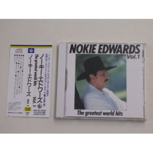 Photo: NOKIE EDWARDS of THE VENTURES - VOL.1  THE GREATEST WORLD HITS / 1989 JAPAN ORIGINAL used CD With OBI