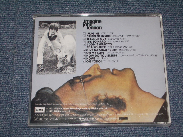 Photo: JOHN LENNON - IMAGINE  / 1988? JAPAN ORIGINAL 2nd Press NON-CREDIT PRICE MARK Used CD With OBI 