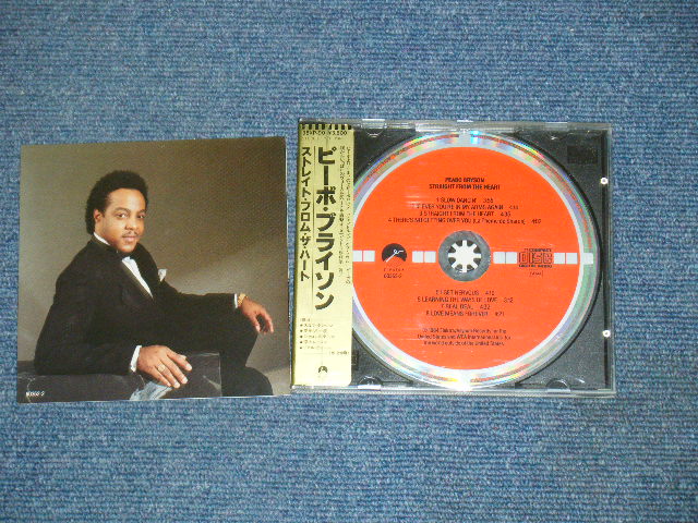 Photo: PEABO BRYSON - STRAIGHT FROM THE HEART / 1984 JAPAN ORIGINAL Used CD With VINYL OBI 