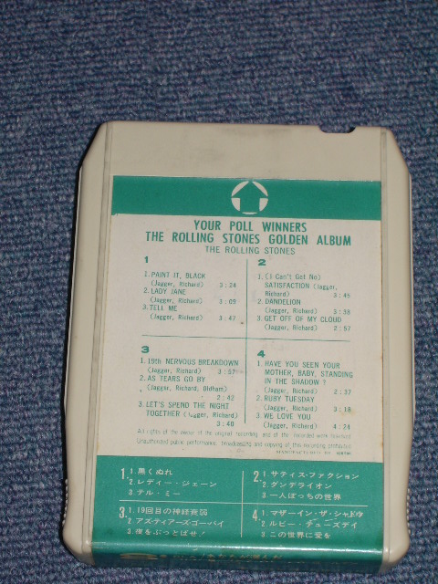Photo: ROLLING STONES - YOUR POLL WINNERS / 1960s JAPAN Original 8 TRACK TAPE 