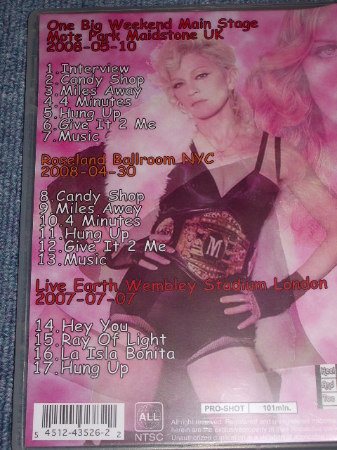 Photo: MADONNA - BIG CANDY  / BRAND NEW COLLECTORS DVD