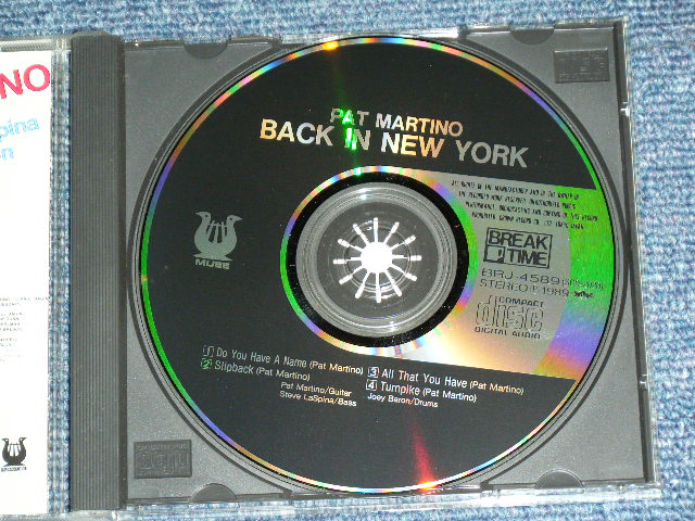 Photo: PAT MARTINO - "BACK IN NEW YORK" - Live at FAT TUESDAY'S   / 1989  JAPAN 2nd Price Mark ? Used CD 