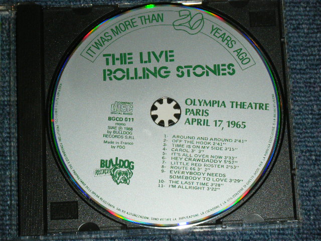 Photo: THE ROLLING STONES - THE LIVE : PLYMPIA THEATRE PARIS APRIL 17, 1965  / 1998  ITALY ORIGINAL COLLECTOR'S (BOOT)  Used CD 