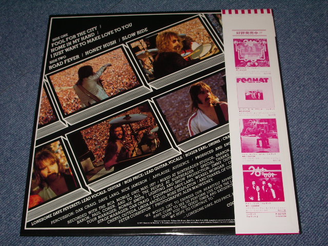 Photo: FOGHAT - LIVE / 1977 JAPAN Original LP With OBI