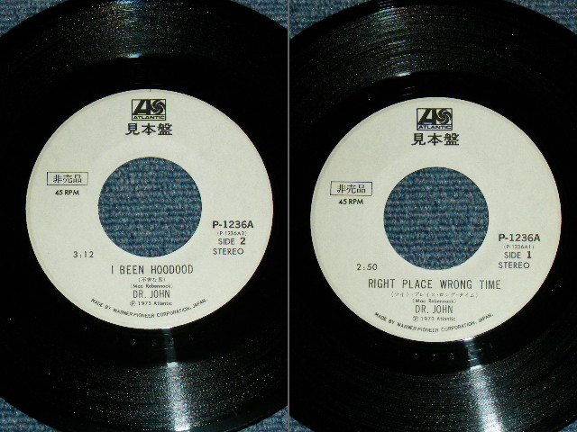 Photo: DR. JOHN - RIGHT PLACE WRONG TIME  / 1973 JAPAN ORIGINAL White Label Promo Used 7"Single 
