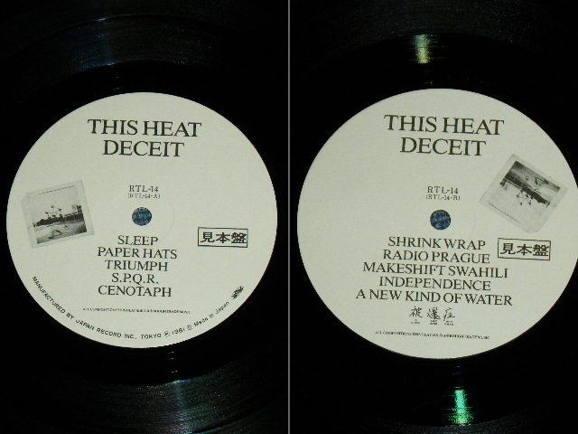 Photo: THIS HEAT - DECEIT / 1981 JAPAN  ORIGINAL White Label PROMO  Used LP With OBI 