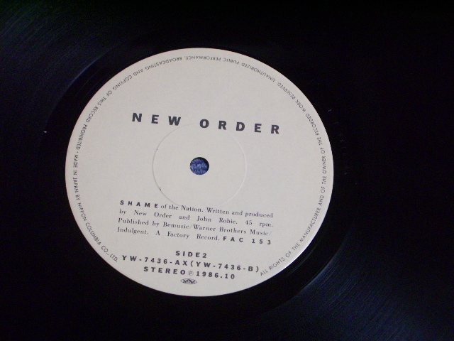 Photo: NEW ORDER ニュー・オーダー - STATE OF THE NATION (MINT-/MINT-) / 1986 JAPAN  12" With SHRINK WRAP + TITLE STICKER 