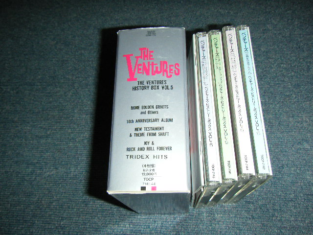 Photo: THE VENTURES - THE VENTURES HISTORY BOX VOL.5  / 1992 JAPAN ORIGINAL USED 4 CD BOX SET  With OBI